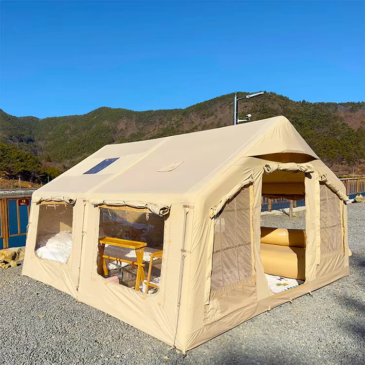 Kamperen Draagbare Waterdichte Opblaasbare Tent voor 4-8 Personen voor Buiten Gebruik Vier Seizoenen Snelle Automatische Opening