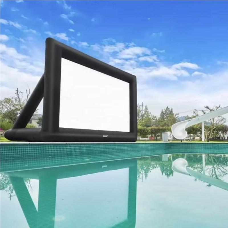 Pantalla de proyección para camping, pantalla de cine inflable plegable, inflable para exteriores