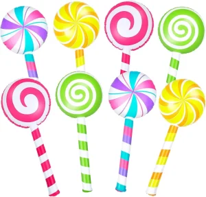 Candy Verjaardagsfeest Decoraties Opblaasbare Reuzenlolly Rekwisiet Snoepvorm Ballonnen Voor Thema Feest Favorieten Opblaasbare Lolly
