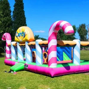 Candy Bouncer Inflatable Amusement Park Indoor Theme Park Inflatable Playground Outdoor Fun Game for Kids