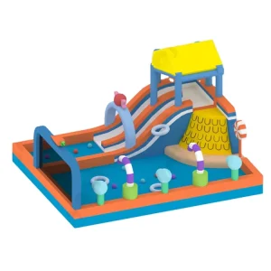 Candy Theme Water Slide Ball Pit PVC Jumping Inflatable Bouncy Castle for Kids Outdoor Party Holiday Use