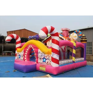 บ้านกระโดด Candyland แบบพองได้ ปราสาทกระโดดในดินแดนขนมหวาน