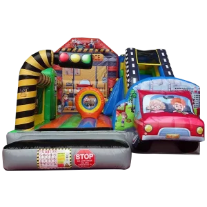 Car Bouncy House Slide Combo Jumper Inflatable Bouncy Castle Commercial Obstacle Inflatable Bounce Moonwalk Slide Castle