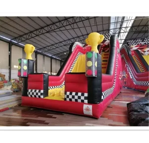 Car Racing Product Funny Adults Game Inflatable Dry Slide Customized Logo Inflatable Slide