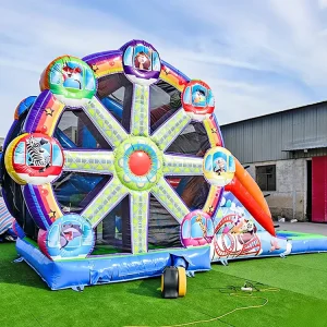 カーニバル観覧車 水遊びハウス スプラッシュプールとスライド付き 屋外イベントや遊園地向け