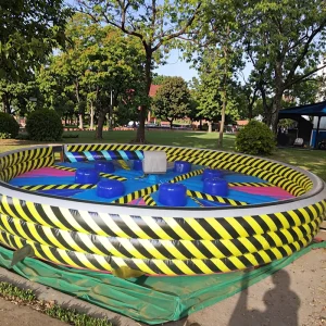 Jogo de Carnaval Inflável Wipe Out Meltdown CE Certificado em Material PVC, Fácil de Montar para Adultos e Crianças