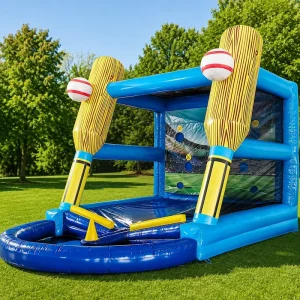 Carnival Giant Inflatable Baseball Game Batter Up High Quality PVC Custom Logo for Outdoor Events