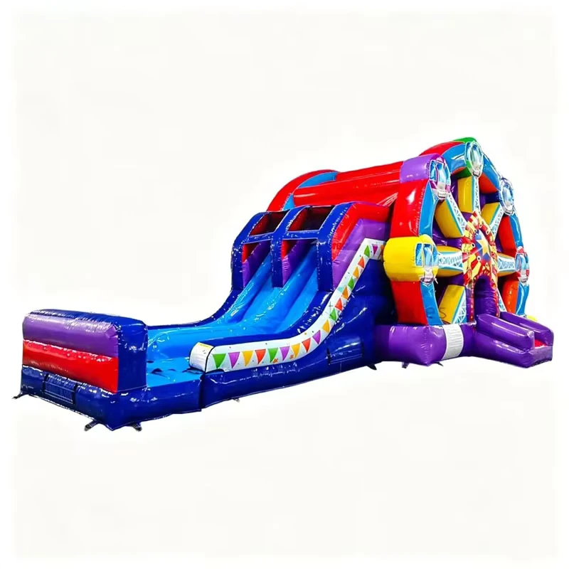 Casa de rebote inflable de la rueda de la fortuna de carnaval, combo de alta calidad, tobogán inflable y castillo inflable en venta