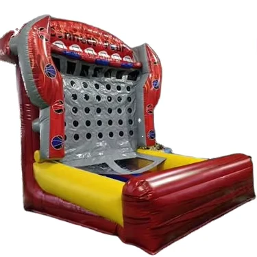 Jeu de tir de basketball Connect 4 gonflable pour carnaval avec souffleur d'air