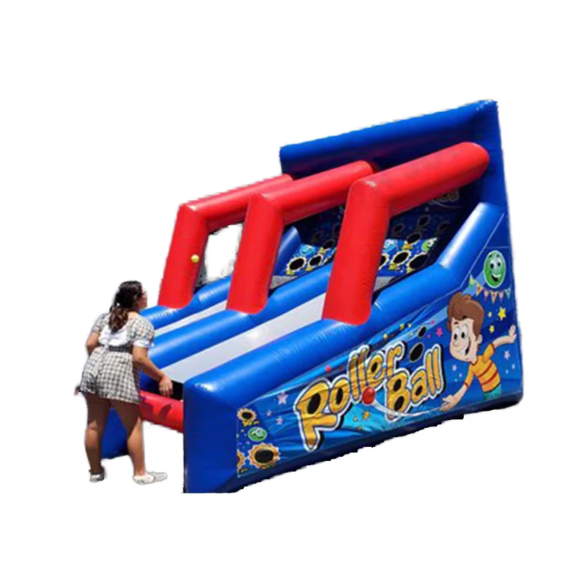 Jogos Interativos de Carnaval, Jogos Infláveis de Dual Roller Ball, Jogo de Tiro com Bola para Aluguer de Festas