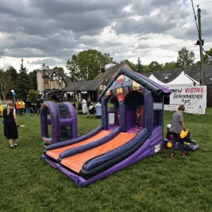 Carnival Interactive Games Inflatable Roller Ball Inflatable Game Portable Skee Tennis Balls Game With Double Lanes