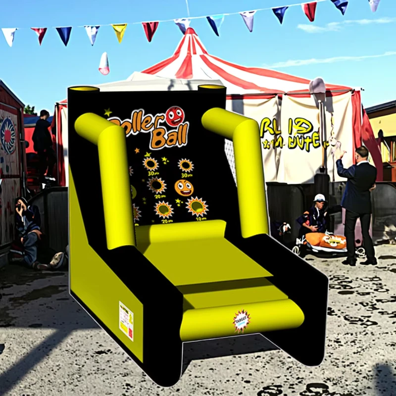 Carnival Interactive Games One Lanes Inflatable Roller Ball Inflatable Game Comes Skee Tennis Balls Sport Events