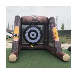 Carnival Party Interactive Inflatable Axe Throwing Game with Blower Commercial Grade PVC CE Certified