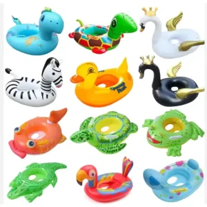 Cartoon Animal Shape Shark PVC Inflatable Kids Swimming Ring Float Seat Ride On for Toddlers Summer Beach