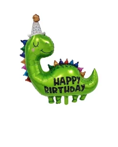Cartoon Dinosaur Foil Balloon Large Inflatable Cartoon Animal Round Dino Foil Balloon for Kid Toy Party Decoration