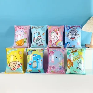 Cartoon Double Airbag Inflatable Arm Ring Yellow Duck Spaceman Cute Thickened Swimming Accessory Child Portable Pool