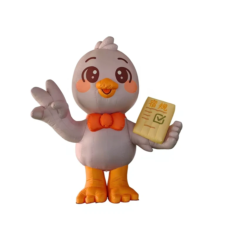 Cartoon Inflatable Character Balloon Figure Model Durable Outdoor Advertising Little Gray Duck with Book