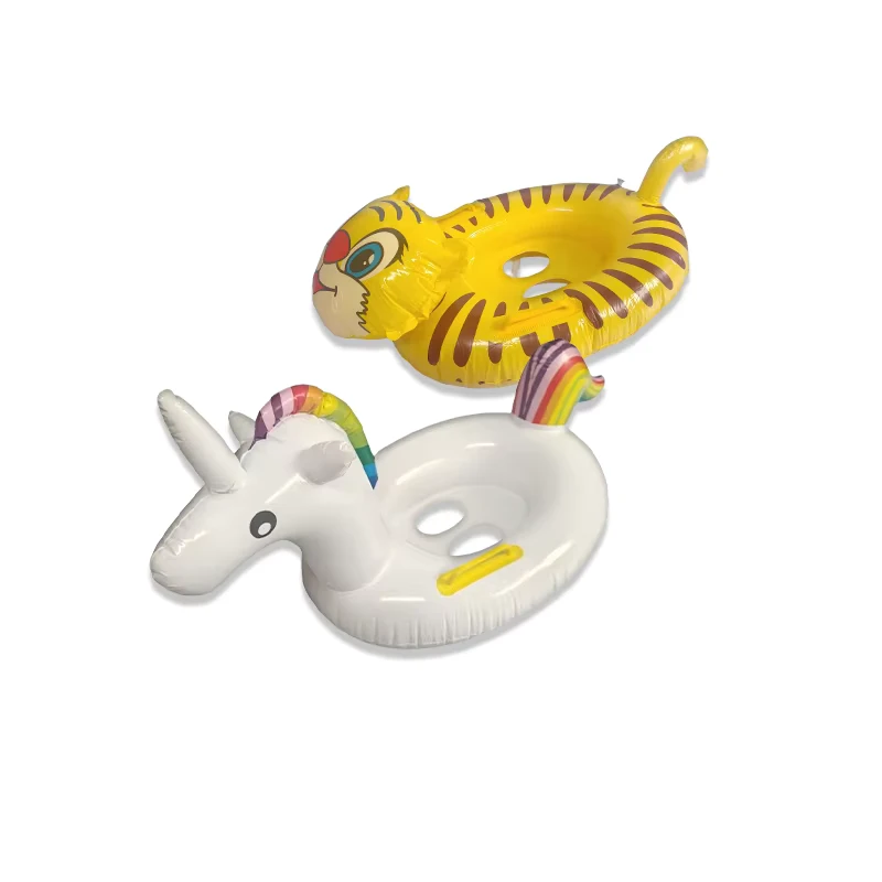 Cincin Renang Inflatable PVC Kartun untuk Anak, Kursi Keamanan untuk Keseruan Air, Papan Mengapung Bayi