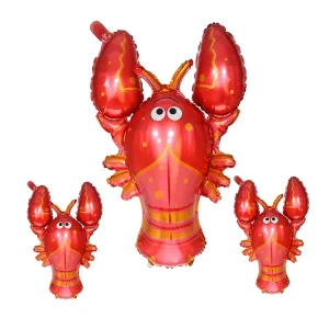 Cartoon Sea Animal Lobster Party Decorations Kids Toys Aluminum Foil Helium Balloons in Bulk