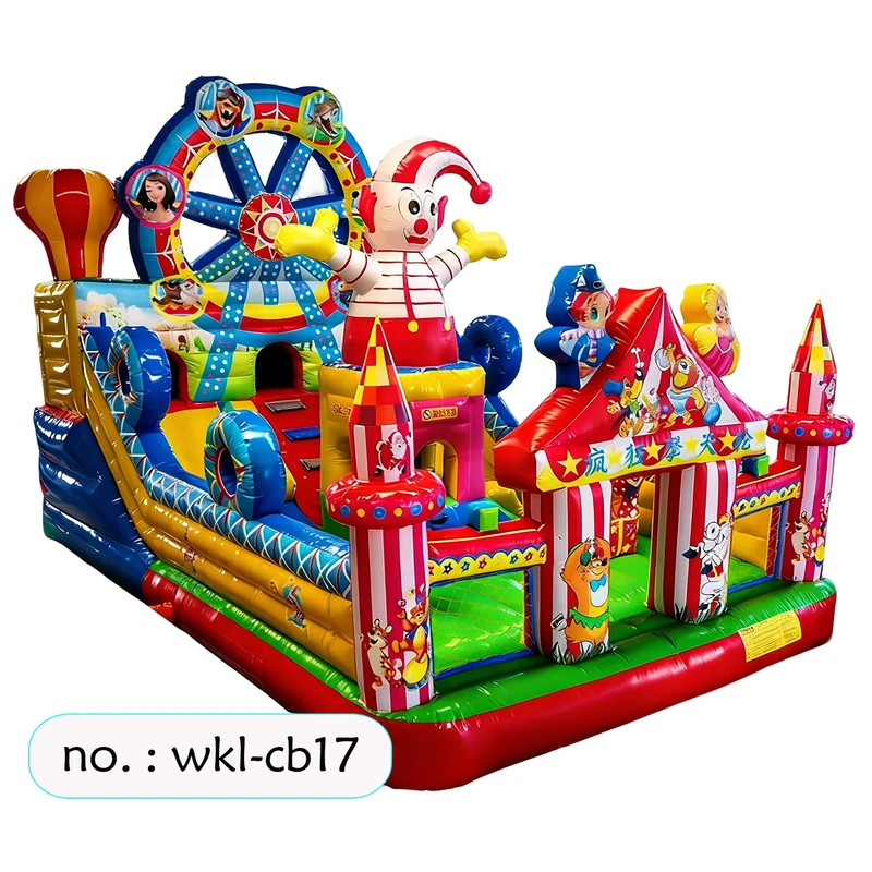 Istana Inflatable Tema Kartun Rumah Bouncy Peralatan Bermain Dalam Ruangan Luar Ruangan untuk Acara Pesta Ulang Tahun Anak-anak