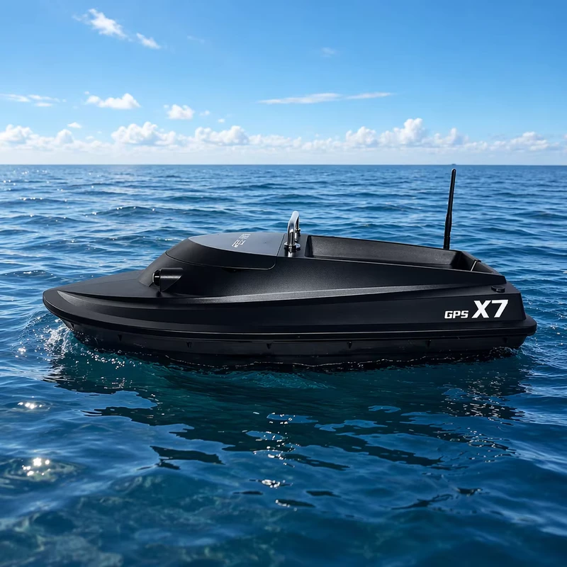Barco de Isca RC Catamarã de Casco Duplo com Bateria Grande de 48000mAh