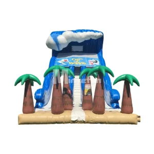Catch a Wave Tropical Dual Lane 8*8*5m Inflatable Water Slide