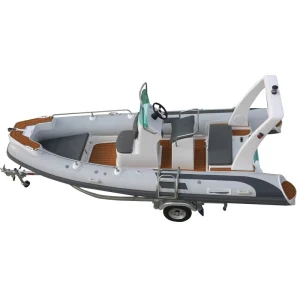 Ce Certified 5.2 Meter Hypalon Rigid Inflatable Kayak with Bilge Keels, PVC Hull, and 85 HP Bilge Keels Motor for Fishing and Recreation