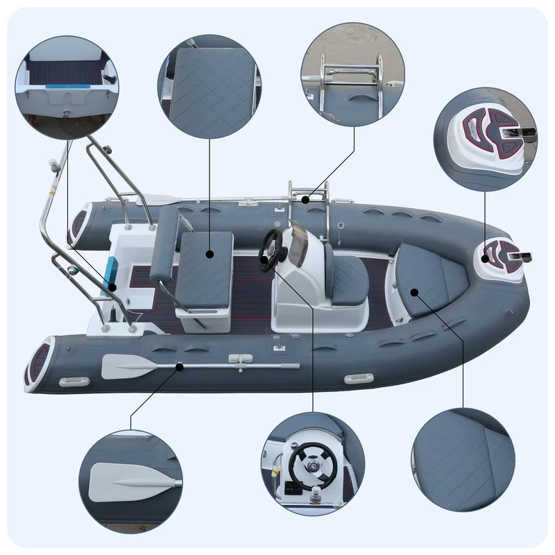 Kayak inflable rígido de 5,2 metros, Hypalon, certificado CE, con quillas de achique para deportes y entretenimiento