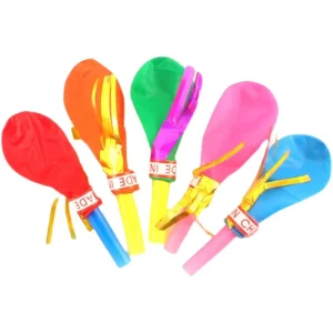 Children Audio Toys Inflatable Ball Whistle Gold Balloon Kids Toys Birthday Balloons Party Decorations