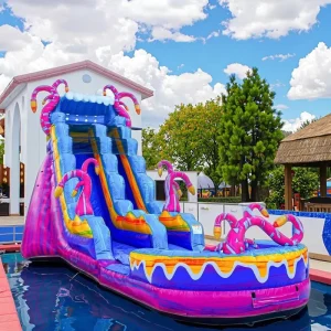 Kinder-Bounce, kommerzielle Outdoor-Trockentrampolin-Spielplatzgeräte, aufblasbare Wasserrutsche, Haus, Schloss, Wasserpool