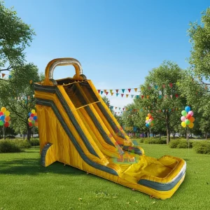 Children Commercial PVC Inflatable Grade Water Slide with Pool Giant Backyard Dry Slides for Kids