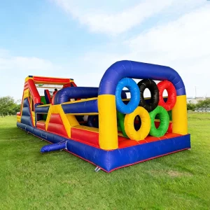 Children Jumping Castle Inflatable Obstacle Course Equipment PVC Material 3 Year Warranty Commercial Use