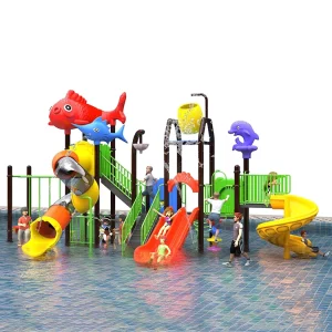 Équipement de parc aquatique pour enfants, toboggan aquatique en plastique pour adultes, parc aquatique, aire de jeux extérieure