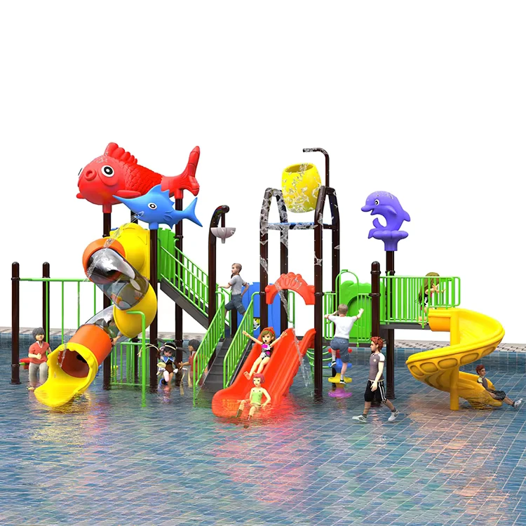 Wasserspielplatz-Ausrüstung für Kinder, Kunststoff-Wasserrutsche für Erwachsene, Aqua Park, Außen-Spielplatz
