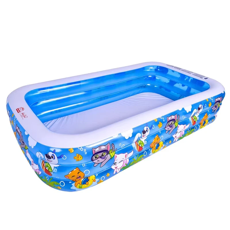 Permainan Air Anak, Kolam Renang Inflatable Ukuran Keluarga, Kolam Paddling Persegi untuk Anak-anak