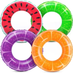 Children’s Cartoon Ocean Beach Thickened Water Park Toy Fruit Pattern Underarm Floating Circle Swimming Circle
