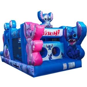 Children’s Cartoon Stitch Themed Outdoor Inflatable Games Inflatable Castles and Combo Inflatable Bounce Houses with Slides