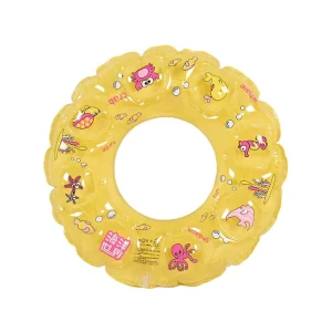 Creatieve Cartoon Opblaasbare Eco-vriendelijke Vouwbare Zwem PVC Ring met Verstevigde Handgrepen voor 1 Persoon