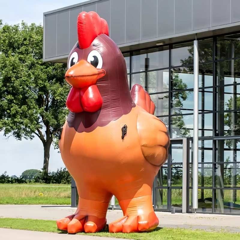 Aufblasbarer Hahn Cartoon Ballon für Kinderbauernhof-Event-Werbung aufblasbarer Hühnerballon