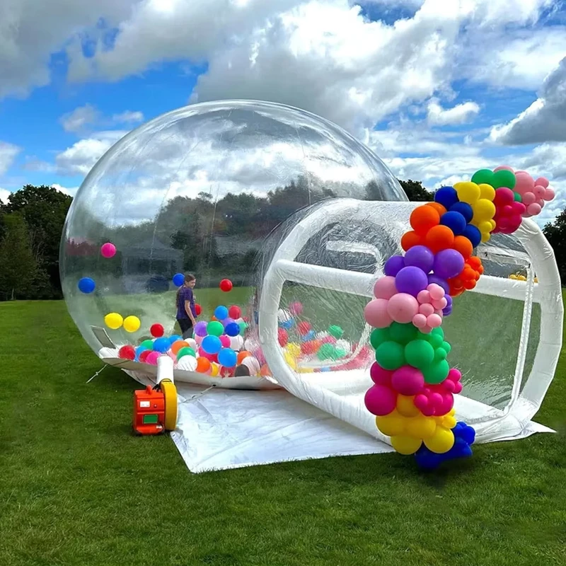 Children’s Giant Clear Inflatable Crystal Igloo Dome Bubble Tent PVC Material UV-Protective Waterproof Flame