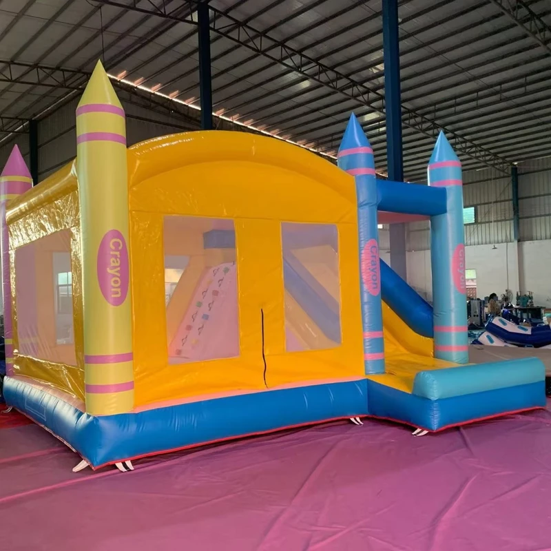 Castillo Inflable para Niños con Tobogán Juguete al Aire Libre Casa de Juego Pequeña Trampolín para Uso en Eventos