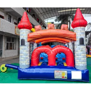 Children’s Inflatable Combination Slide Obstacle Course with Slide Inflatable Jumping Combo for Outdoor Events
