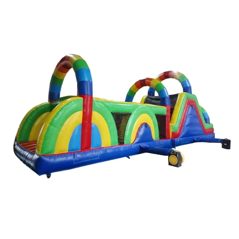 Percorso Ad Ostacoli Gonfiabile per Bambini - Materiale PVC per Uso Commerciale, Garanzia di 3 Anni per Eventi Competitivi di Squadra con Acqua