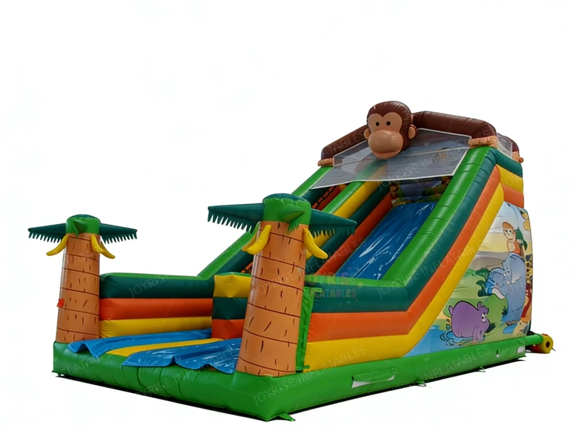 Castelo Inflável para Crianças com Escorrega, Casa de Saltos, Escorrega Seco, Material PVC