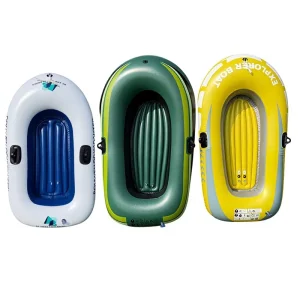 Children’s Thickened Eco friendly PVC Inflatable Boat for Outdoor Swimming and Kayaking Single Paddler 150 Capacity