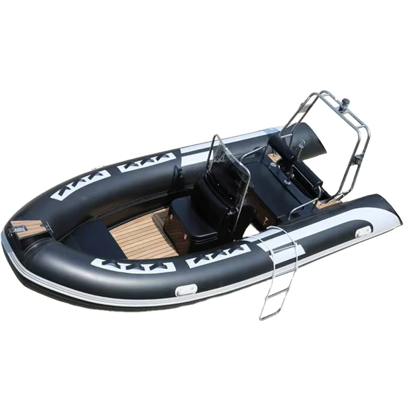 China CE New Model RIB 480 Luxury Super Fiberglass Inflatable Boats With Double Outboard Motor for Sale