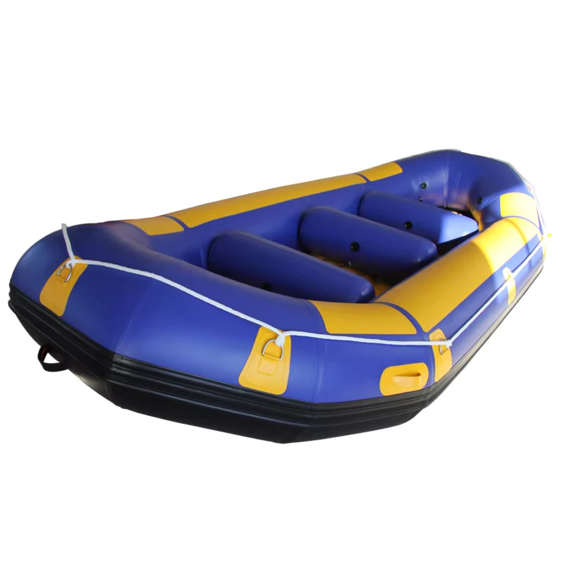 China Factory 1.2mm PVC 15ft River Rafts Floating Tubes Boats Whitewater Inflatable Raft White Water with Helmet and Paddle