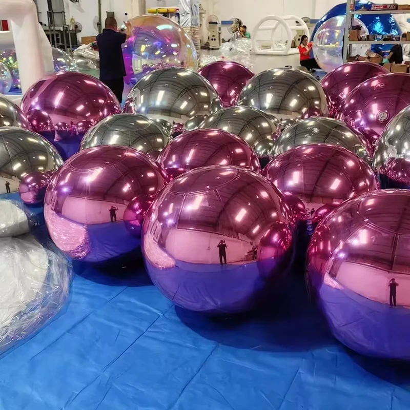 Pabrik China Kustom Balon Cermin Disco Inflatable Besar, Bola Cermin Inflatable untuk Iklan, Bola Cermin PVC