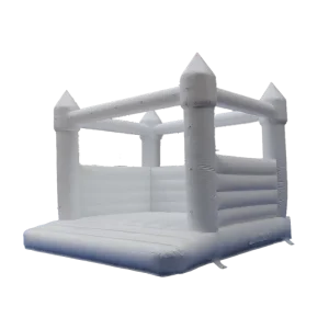 China Factory Inflatable White Bouncy Castle Small Mini White Jumper Bouncy House Wedding Toddler Bounce House