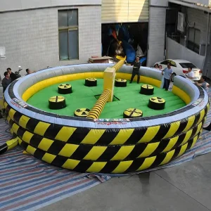 Macchina Sportiva Gonfiabile per Gioco Rotante Wipeout con Soffiatore - Fabbrica Cinese di PVC Tossico